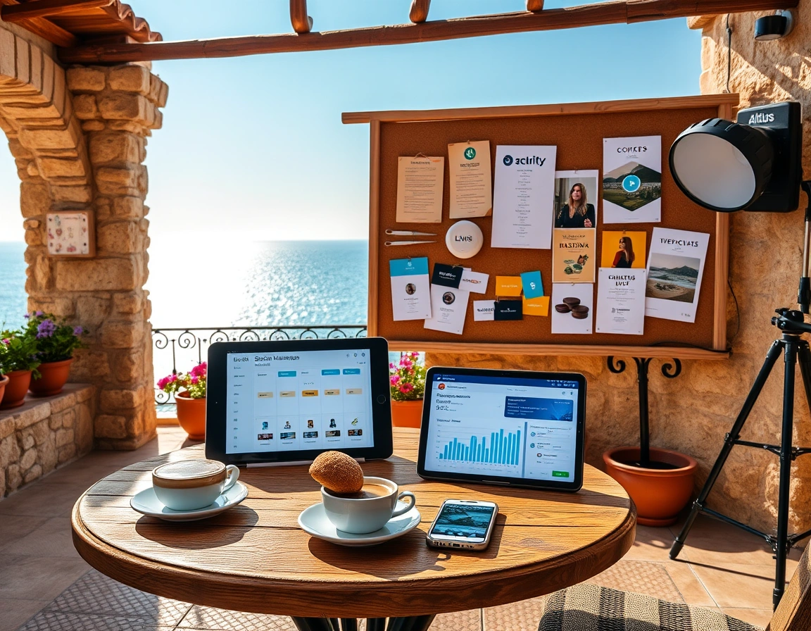 Professional image related to social media management for cafes Cyprus with high-quality visual elements