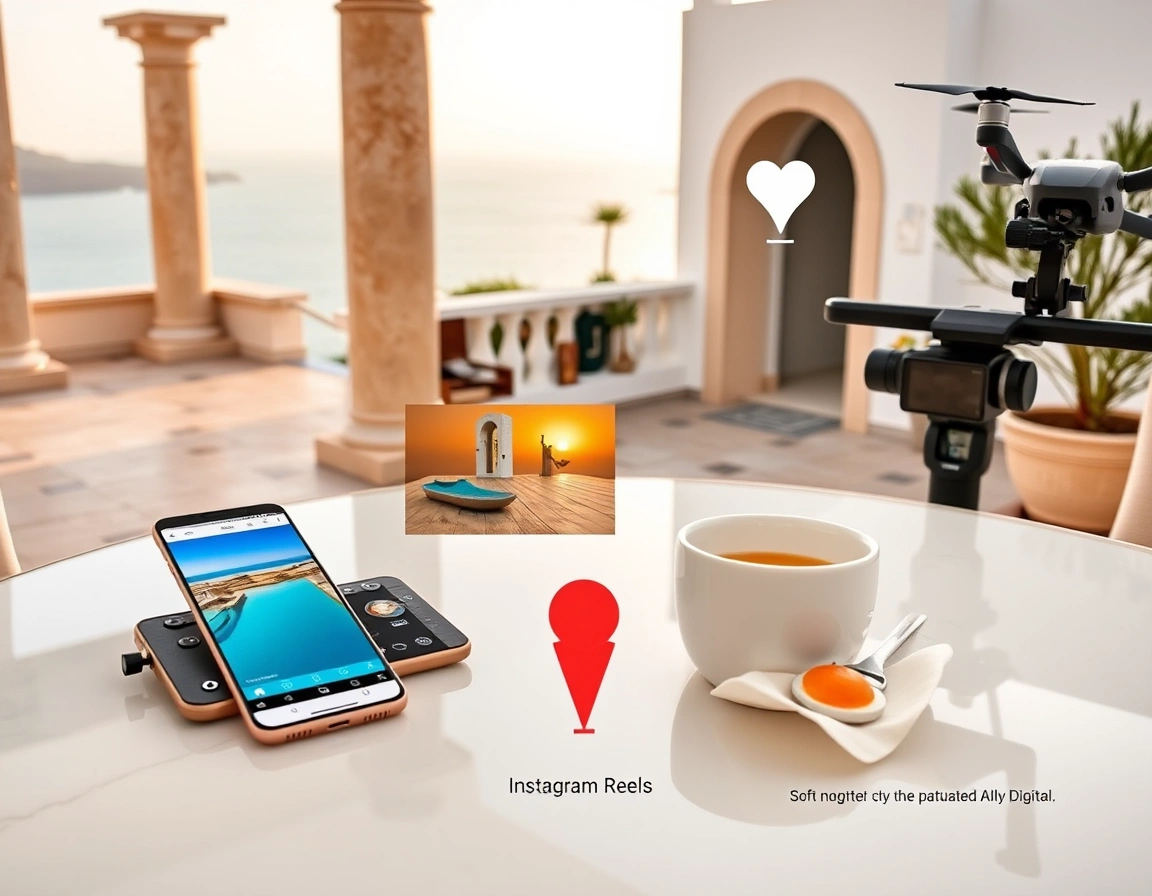 Professional image related to instagram reels for hotels Cyprus with high-quality visual elements